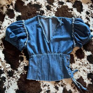 Zara Women's Blue and Navy Corset